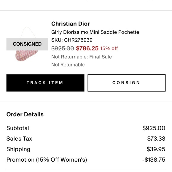 Christian Dior Mini Saddle - Picture 12 of 12